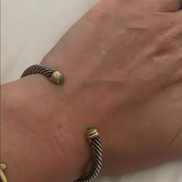David Yurman Bracelet w Peredot and 14K Gold, 5mm - Picture 7 of 7